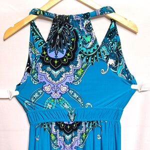 Glamour Twist Sleeveless Long Cocktail Dress